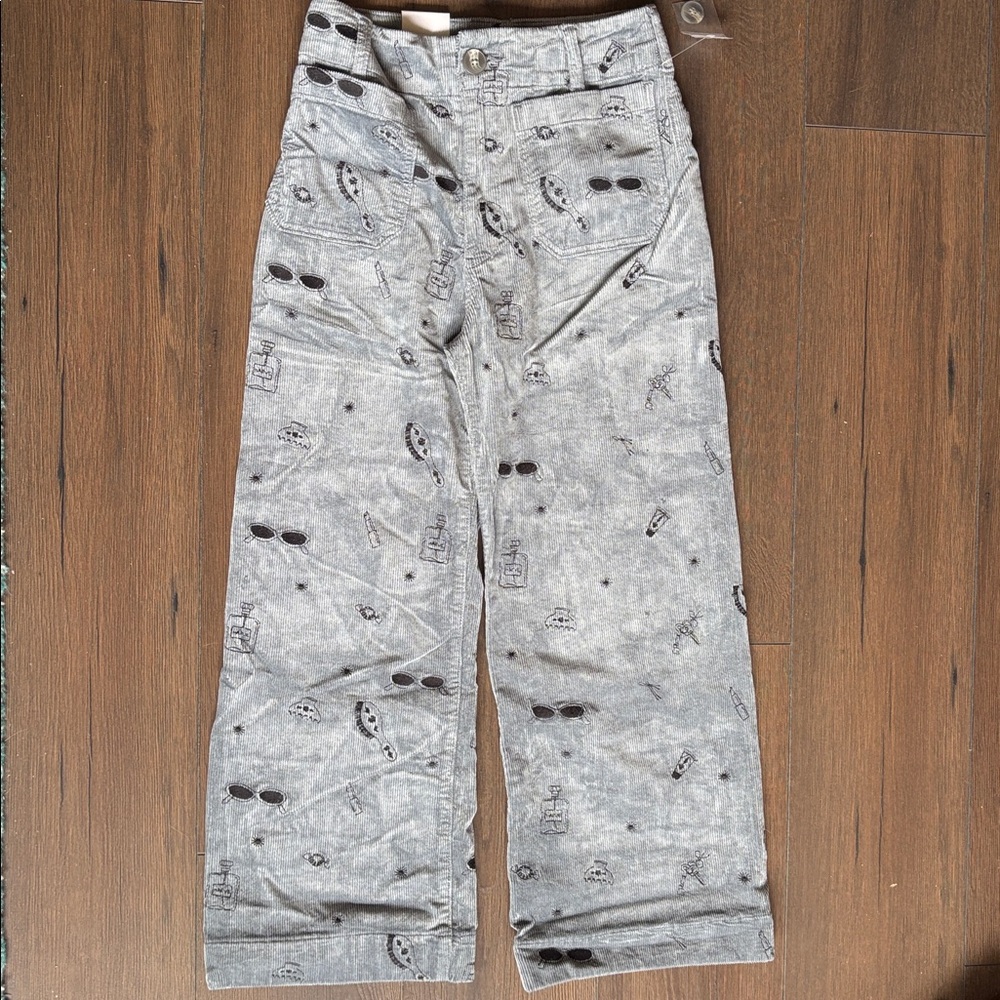 Anthropologie Maeve Colette crop wide-leg corduroy embroidered pants - Picture 6 of 12